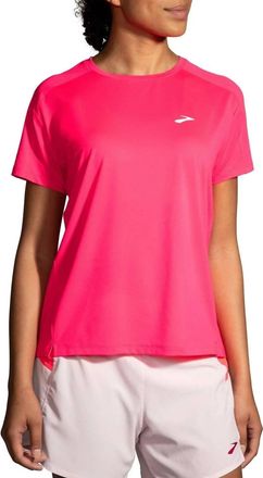 Brooks Womens Sprint Free Short Sleeve 2.0 Shirt In Hyper Pink