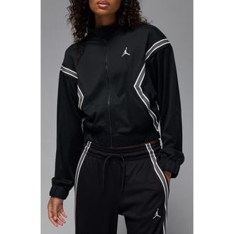 Nike Jordan Brooklyn Track Jacket in Black/Sail at Nordstrom, Size X-Small