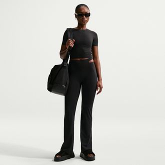 Nike Womens Zenvy High-Waisted Flared Leggings in Black | IB9115-010