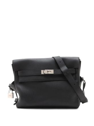Herm&egrave;s 2023 Togo Kelly Messenger GM crossbody bag - women - Calf Leather - One Size - Black