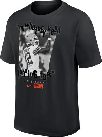 Nike Shedeur Sanders Cleveland Browns Nike Mens NFL T-Shirt in Black | 06I100A9IF-YYD