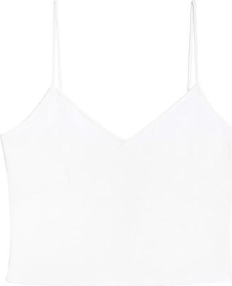 Ami V-hals tanktop - Dames - Tops zonder mouwen - Wit - S - Tops