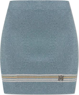 Amiri MA Stripe Mini Skirt - Dames - Korte rokken - Blauw - S - Polyester - Rokken