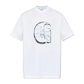 Carhartt Work in Progress Carhartt Wip, T-Shirts, male, White, Size: 2XL T-shirt with print