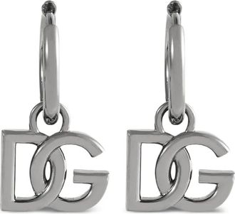 Dolce & Gabbana Orecchino con pendente logo - Argento