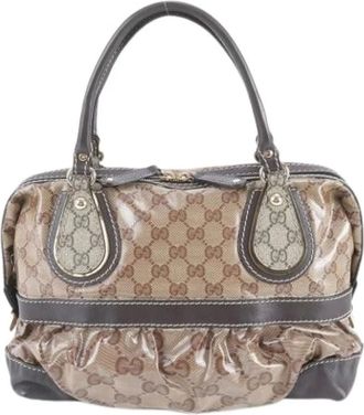 Gucci Pre-owned Handbags, female, Brown, Size: ONE SIZE Pre-owned Vintage Tote Bag