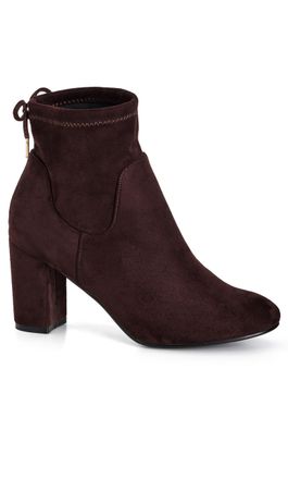 City Chic Womens Mid Boots - Charli, Chocolate, 5.5 UK Wide