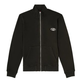 Diesel Zip-throughs, male, Black, Size: XL S-Ginn-Zip-Iod Felpa