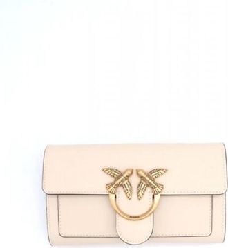 Pinko Love Icon Wallet C - Dames - Portefeuilles - Wit - ONE Size - Leer - Accessoires