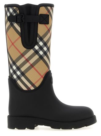 Burberry Black Round Toe Boots