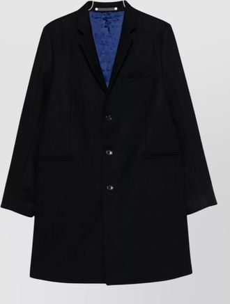 Paul Smith long sleeve coat with notch lapel and pockets