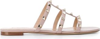 Valentino Garavani Pink Rockstud Leather Sandals