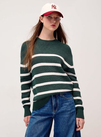Twik Womens Oversized striped sweater