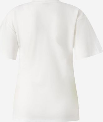 Pinko Womens Draped T-Shirt With Gold Detail White Cotton T-Shirts & Jerseys