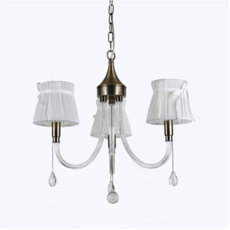 Trade Shop Trade Shop - Bronzo Bianco 3 Bracci Lampada De La Sospension 92402