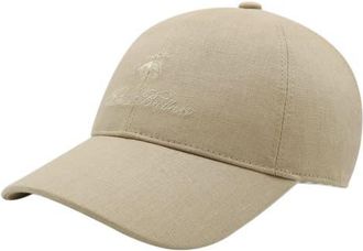 Amicale Cashmere Linen Baseball Hat in Camel at Nordstrom