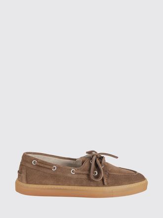 Copenhagen Bicolour Leather and Canvas Boat Shoes