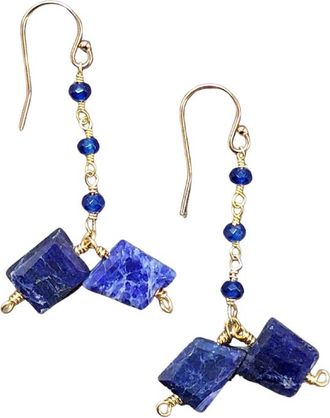 A Blonde and Her Bag La Jolla Earring in Sapphire