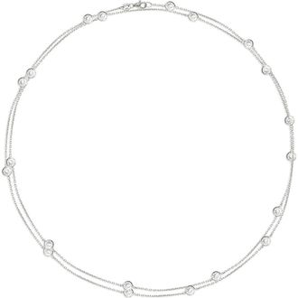 Gabi Rielle Sterling Silver Cubic Zirconia Station Wrap Long Necklace at Nordstrom Rack