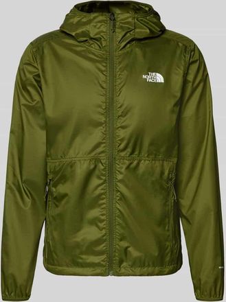 The North Face Windbreaker mit Logo und Rei&szlig;verschlusstaschen in Oliv, Gr&ouml;&szlig;e XXL