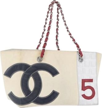 Chanel Pre-owned Tote Bags, female, Beige, Size: ONE SIZE Pre-owned Vintage Tote Bag