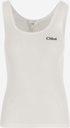 Chlo&eacute; Canotta Chlo&egrave; In Cotone Con Logo