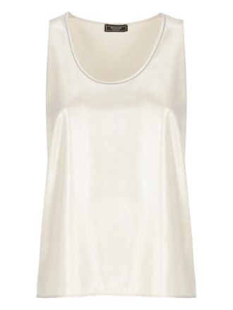 PESERICO Zijde-crêpe top - Beige
