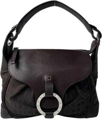 Bulgari Pre-owned Vintage Schoudertas - Dames - Vintage Schoudertas - Bruin - ONE Size - Leer - Vintage