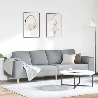 vidaXL vidaXL Set di divani Grigio chiaro Tessuto