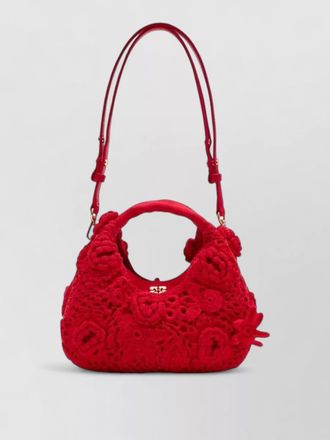 Ganni mini hobo shoulder bag cotton crochet