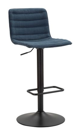 Mauro Ferretti Taburete De Bar High Azul Marino Cm 43x49,5x85,5-107(asiento Cm 61-82,5) Set 2piezas