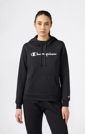 Champion Kapuzensweatshirt CHAMPION, Damen, Gr. XXL (50/52), schwarz (nbk, ns), Obermaterial: 55% Baumwolle, 45% Polyester, Sweatshirts Kapuzensweatshirt