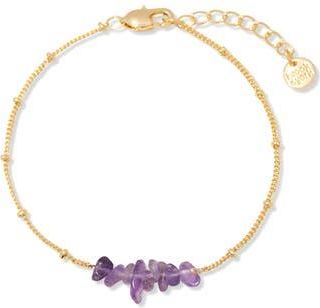 Brook & York Alex Birthstone Bracelet in February - Gold at Nordstrom Rack