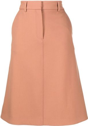 Stella McCartney knitted straight skirt - women - Wool - 36 - Pink