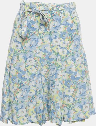 Ralph Lauren Polo Ralph Lauren Multicolor Floral Printed Crepe Wrap Mini Skirt