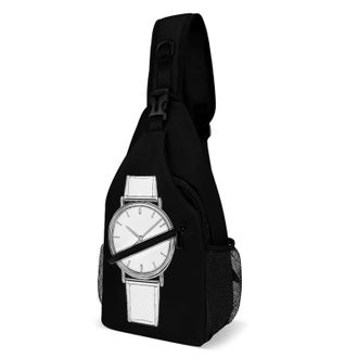 Generic Wrist Watch Unisex Shoulder Bags Casual Crossbody Chest Bag Sling Backpack for Hiking Cycling Travel