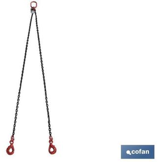 cofan Cofan - Pulpo Cadena 8mm. G&ordm;80 2rx3m, Pulpos De Cadena Para Elevaci&oacute;n De Cargas, Compuestos De 2 Ramales. Grado 80