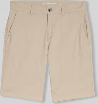 Tom Tailor Slim Fit Chinoshorts aus reiner Baumwolle in Beige Melange, Gr&ouml;&szlig;e 30