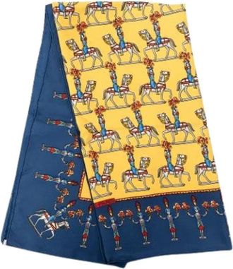 Herm&egrave;s Pre-owned Les Artificiers Sjaal - Dames - Vintage Accessoires - Veelkleurig - ONE Size - Vintage