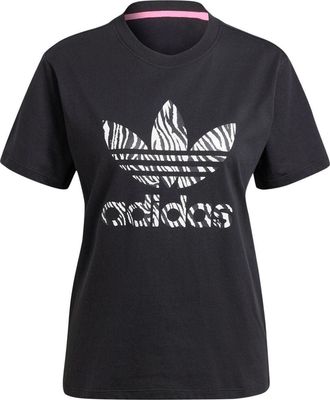 adidas (WMNS) adidas originals Zebra Animal Print Infill T-Shirt Black II0911