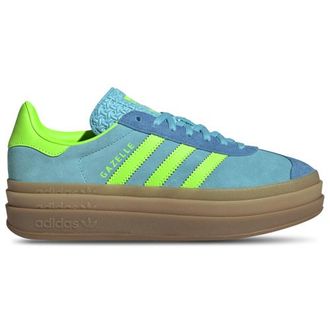 adidas Womens Originals Gazelle Bold - Shoes Blue/Solar Green Size 05.5