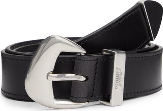 Tommy Jeans Lederg&uuml;rtel TOMMY JEANS TJW COOL, Damen, Gr. 100, schwarz, B&uuml;ffelleder, G&uuml;rtel Lederg&uuml;rtel, Breite 3 cm