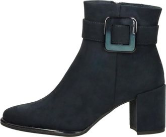 Marco Tozzi Enkellaarsjes Hak - Dames - Laarzen met Hak - Blauw - 41 EU - Schoenen