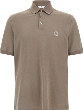 Brunello Cucinelli Heren, Tops, Beige, Maat: S Piqué