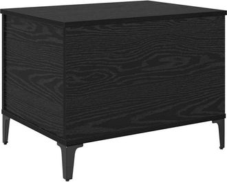vidaXL vidaXL Tavolino da salotto Rovere Nero 60 x 44,5 x 45 cm