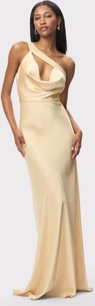 H&eacute;rve L&eacute;ger The Fiora Gown in Metallic Gold at Nordstrom, Size 10