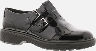 Clarks Womens Clarks Womens Flat Shoes Alexa Agnes Leather Buckle black UK Size - Size: 4.5