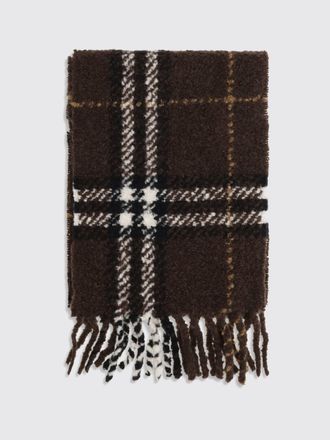 Burberry Sciarpa in misto lana di alpaca e merino con motivo check e frange