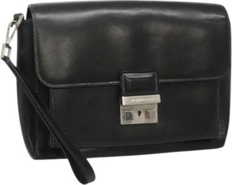 Givenchy Pre-owned Clutches, female, Black, Size: ONE SIZE Pre-owned Leather Clutch