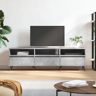 vidaXL Vidaxl - Mueble De Tv Madera Contrachapada Gris Hormig&oacute;n 150x30x44,5 Cm